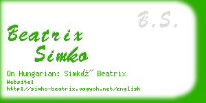 beatrix simko business card